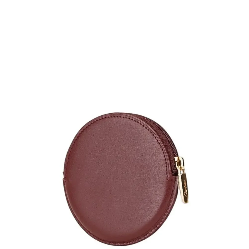 Cartier Leather Must de Cartier Coin Purse Burgundy